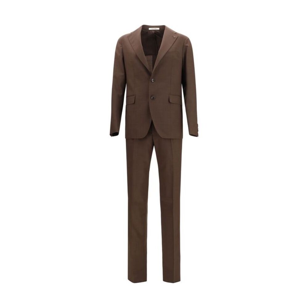 Tagliatore Brown Wool Oves Aries Two-Piece Men's Suit
